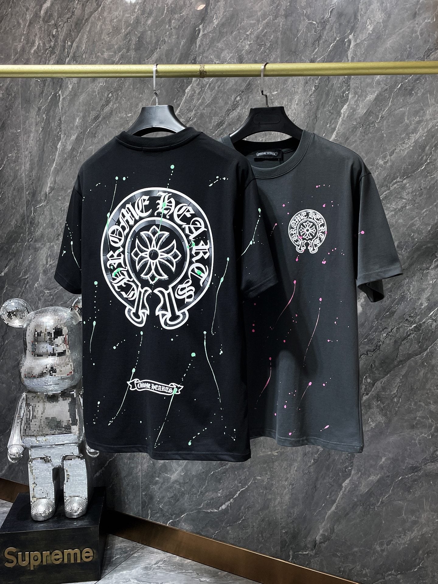 Chr*me heart shirt splatter