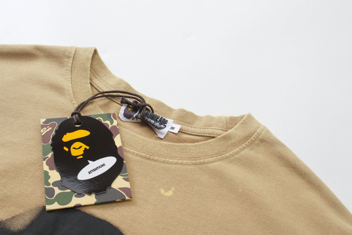 Bape Shirts Ape Sand/White