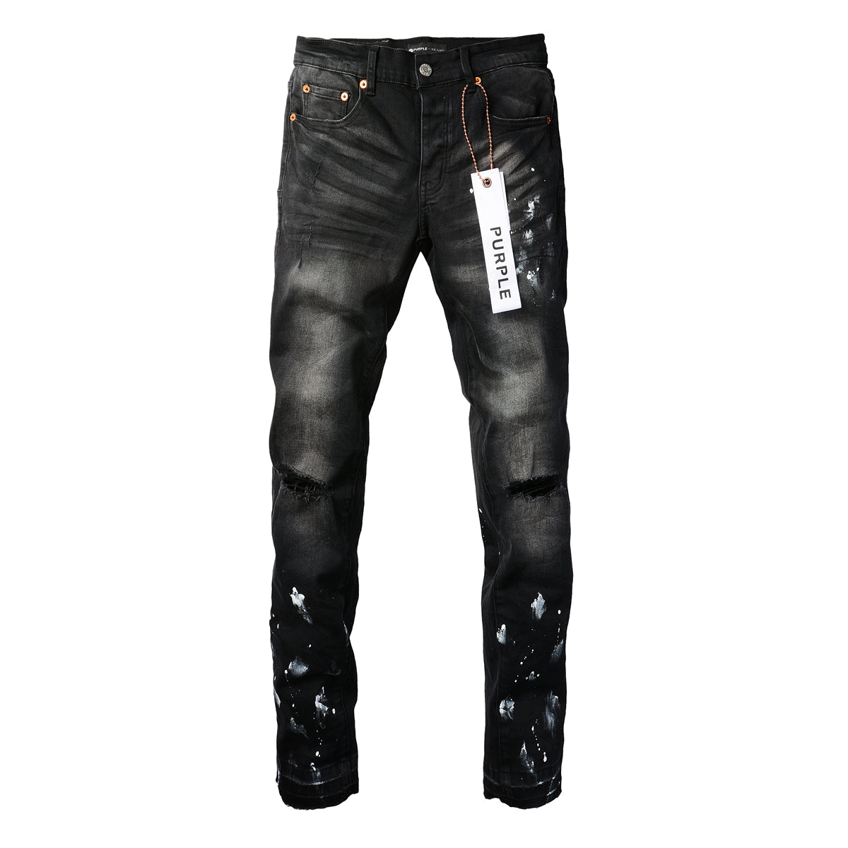 Purple jeans White and Black