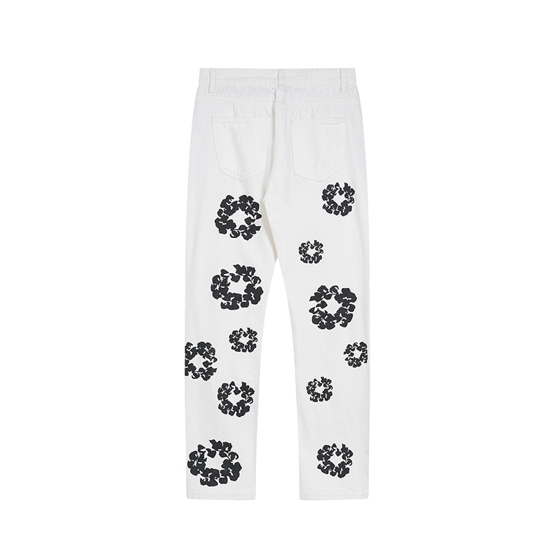 Denim Tear Pants Jeans White