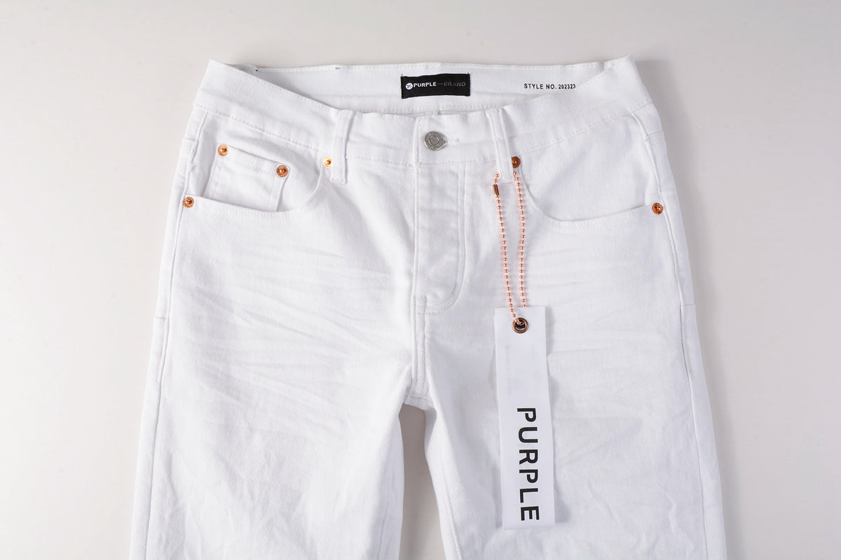 Purple jeans White