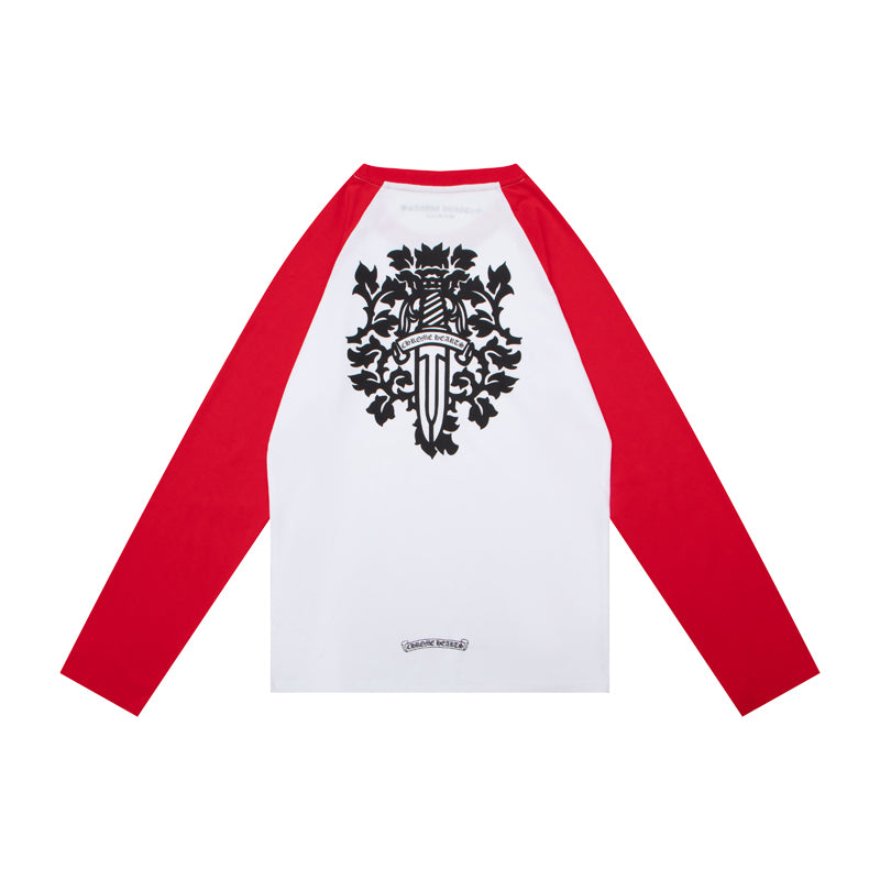 Chr*me heart long sleeve red/white