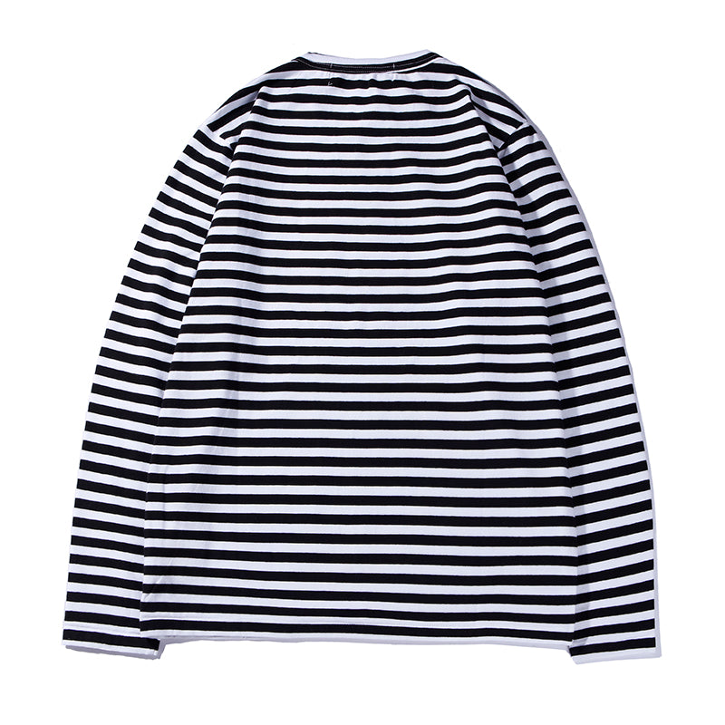 Play CDG Shirt Long Sleeve Black/White