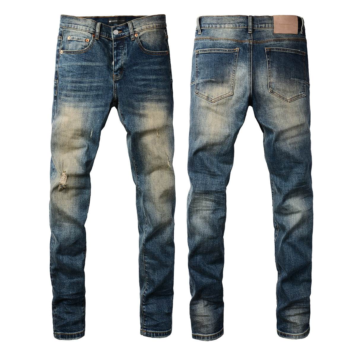 Purple jeans Dark Blue Faded