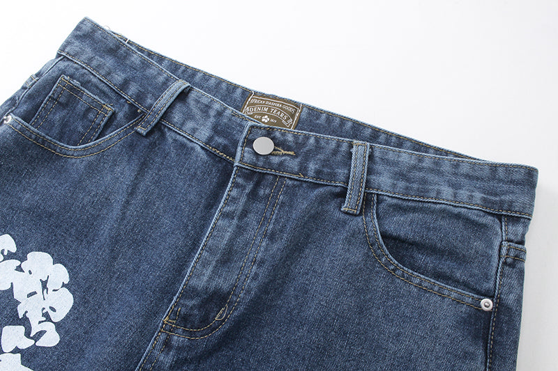 Denim Tear Pants Jeans Blue
