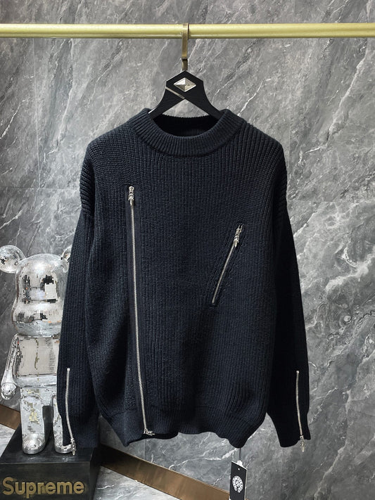 Chr*me heart long sweater black